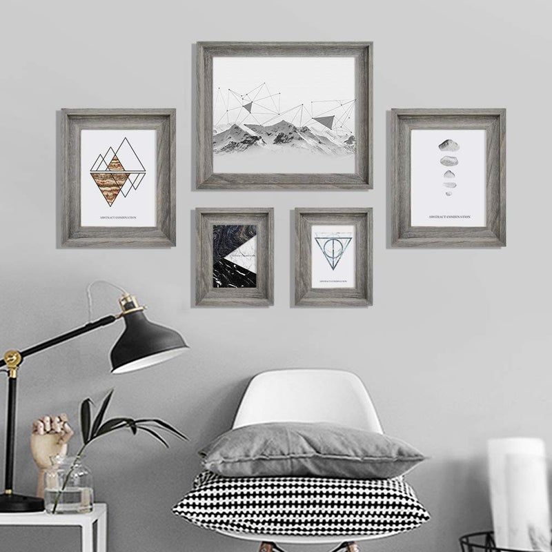 Eosglac Rustic 8.5x11 Picture Frame, Wooden Farmhouse Photo Frames, Handmade, Weathered Gray - Image 5